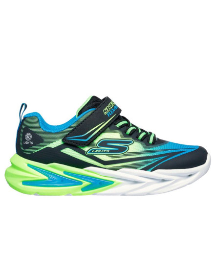 Chaussures Skechers Flex-Glow Ultra Lights Enfant Noir/Bleu