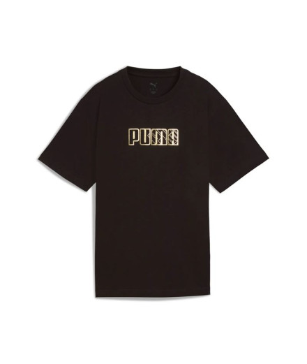 T-shirt Puma Maximal Metallic Relaxed Femme Noir