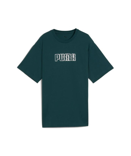 T-shirt Puma Maximal Metallic Relaxed Femme VertTerrain